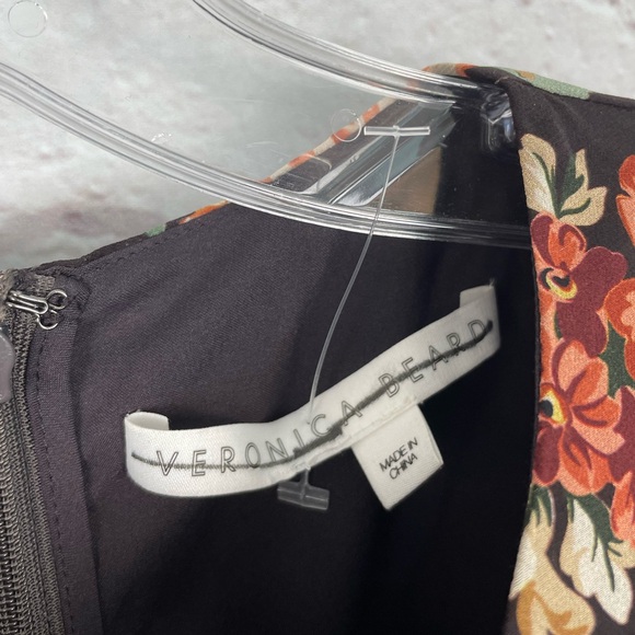 Veronica Beard Floral Long Sleeve Dress - Black and Multicolor - Picture 2 of 5
